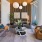 a living room with a large window