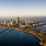 a city next to a body of water